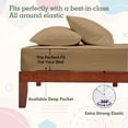 thumbnail image 4 of EGYLIN 800TC Soft Egyptian Cotton Sheet Set Soft and Breathable - 4 Piece Bed Sheet Taupe Solid King Size - 15" Deep Pocket, 4 of 5