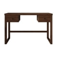 thumbnail image 4 of Home Design Dario Writing Desk with Spacious Tabletop and 2 Built-In Drawers, Modern Clean-Lined Design for Home Office, Study Area, or Creative Space, Brown, 4 of 8