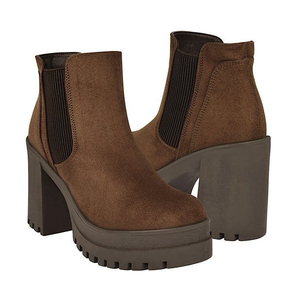 BOTINES STYLO MUJER 19502 SUEDE CAFÉ