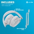 thumbnail image 4 of JLab JBuds Lux ANC Jélle Over-Ear Wireless Headphones, 70-Hour Batter, Pearl Next Door, 4 of 8