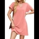 thumbnail image 3 of Vestidos Playeros de Verano para Mujer, con Cuello en V y Corta, Informales, Holgados, Tipo Túnica, para 2025. Rosa M, 3 of 7