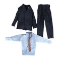 thumbnail image 3 of 1/6 Trajes formales para hombre Conjunto de ropa Vestir Accesorios de cosplay elegantes Moda Corbata de café, 3 of 9