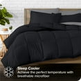 thumbnail image 3 of Bare Home 8-Piece Bed-in-a-Bag - Split Queen, Black with Gray Sheet Set, 3 of 8
