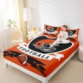 thumbnail image 4 of jejeloiu Rugby Ball Queen Sheet Sets,Football Sport Theme Bed Set For Kids 4-Piece, 4 of 7