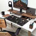 thumbnail image 3 of Black Aesthetic Desk Mat - Vintage Large Gaming Flower Mouse Pad XXL Plant Wildflower Mousepad Extended Laptop Computer Keyboard Mat for Women Girl Office Decor 31.5x15.8 in, 3 of 6