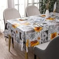 thumbnail image 2 of Heavy Duty Vinyl Tablecloth with Flannel Backing Waterproof Oil-Proof PVC Table Cloth Stain-Resistant Wipeable Rectangle or Square Table Cover for Indoor and Outdoor (Sunflower, 60X102 Inch), 2 of 6