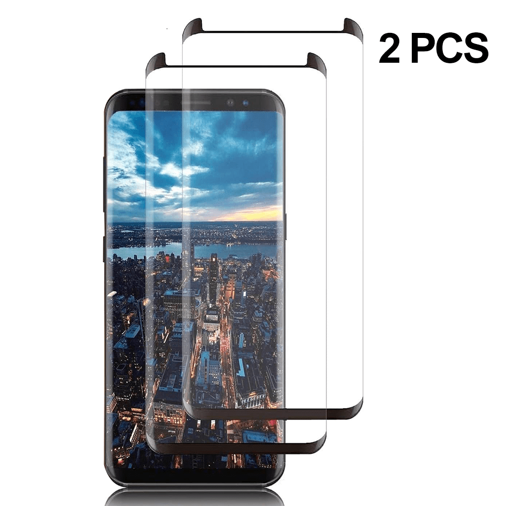 Galaxy S9 Screen Protector,Full Coverage Tempered Glass 2 Pack Curved Anti-Scratch High Definition Tempered Glass Screen Protector Suitable for Galaxy S9