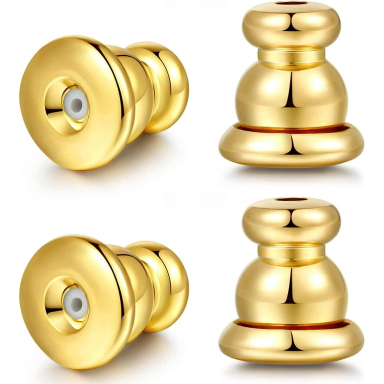 Earring Backs,18K Gold Silicone Earring Backs for Studs /Droopy