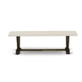 thumbnail image 4 of East West Furniture Dining Chair Distressed Jacobean & Linen White, VB726, 4 of 5