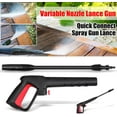 thumbnail image 2 of Lanza para hidrolavadora, 15 MPa, pistola de agua de alta presión con gatillo, boquilla de lavado con clip, compatible con Bosch AQT Black & Decker, sistema de conexión rápida para limpieza de ve, 2 of 5