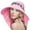 Pink, variant on Women Outdoor Boonie UV Protecting Sun Hats with Neck Flap and Floral Silk Ribbons for Hiking Safari,Fishing Caps,TAN