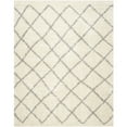 thumbnail image 5 of SAFAVIEH Dallas Jerrie Geometric Shag Area Rug, Ivory/Grey, 8' x 10', 5 of 6