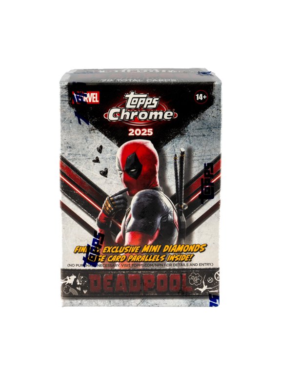 Collectible 2025 Topps Trading Card Games Deadpool Chrome Value Box
