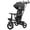 Black, variant on KORIMEFA 7-in-1 Toddler Tricycle, Foldable Trike with Push Handle, 360° Rotatable Seat, Safety Harness, Adjustable Canopy, Cup Holder & Storage Basket for 10 Months-5 Years, Grey