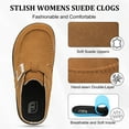 thumbnail image 6 of Barerun Women Wide Suede Clogs & Mules with Adjuatable Buckle, 6 of 9