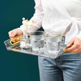 thumbnail image 6 of Multipurpose Vanity Tray Display Serving Tray Cosmetic Storage Tray with Handle Decorative Tray for Living Room Cabinet Desktop Home Decor, 6 of 8