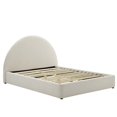 thumbnail image 3 of Platform Bed Frame, Full Size, Ivory White, Fabric, Bedroom, Modern Contemporary HB36781, 3 of 9