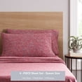 thumbnail image 4 of Mainstays 100% Cotton Extra Soft Jersey Bed Sheet Set, Queen, Apricot Crackle, 4 Pieces, 4 of 6