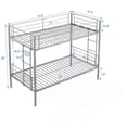 thumbnail image 6 of Twin over Twin Metal Bunk Bed Silver, 6 of 7
