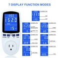 thumbnail image 5 of 2 Pack Upgraded Watt Meter Power Meter Plug Home Electricity Usage Monitor, Electrical Usage Monitor Consumption, Energy Voltage Amps Kill Meter Tester with Backlight, 7 Modes Display, 5 of 8