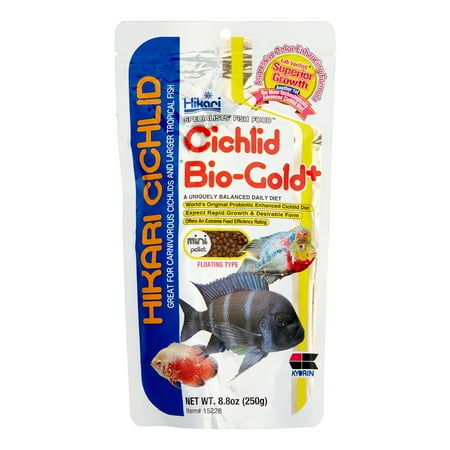 Hikari Cichlid Bio-Gold Plus Mini Pellet Fish Food, 8.8 Oz