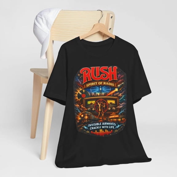 Rush Spirit of Radio T-Shirt – Retro Rock Band Tour Graphic Tee, Vintage Classic Rock Music Shirt, Unisex Fan T-Shirt Gift for Men Women