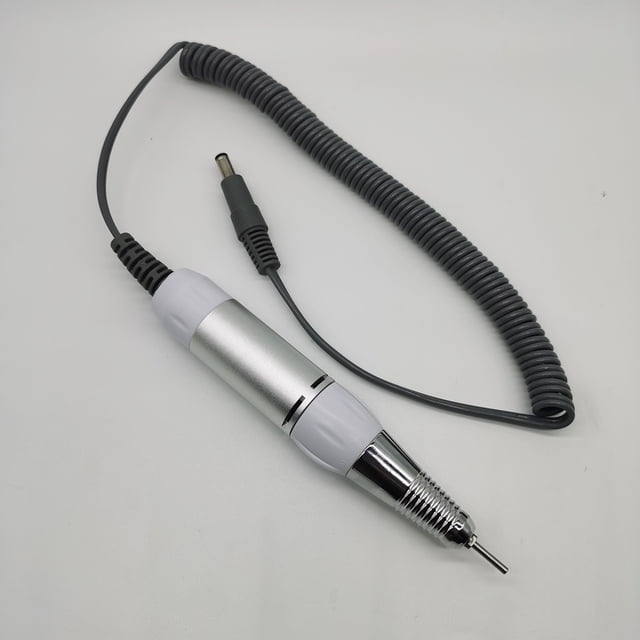 Electric Nail Drill Pen Handle Manicure & Pedicure Polish Machine Pink Metal Handle White (Small Connector)
