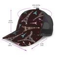thumbnail image 2 of Lsque Eiffel Tower Printed Trucker Hat - Baseball Cap for Men Women - Breathable Mesh Side, Adjustable Fit - for Casual Wear, 2 of 7
