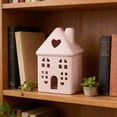 thumbnail image 2 of Valentine House, Valentines Day Houses, Valentines Day Decorations, 6" Tabletop Ornament, Heart & Window Cutouts Design, Mantel Shelf Romantic Decor, Valentine Village Collectible, 2 of 7