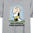 thumbnail image 3 of Peanuts - Less Atitude More Gratitude - Women's Oversized T-Shirt, 3 of 6