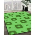 thumbnail image 2 of Ahgly Company Indoor Square Patterned Dark Lime Green Area Rugs, 6' Square, 2 of 6
