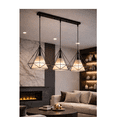 thumbnail image 1 of Lámpara Candil Colgante Moderno, Decorativo, Tres Campanas. Xtellar Negro, 1 of 3