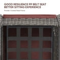 thumbnail image 6 of PARKWELL 3PCS Outdoor Conversation Set Patio Wicker Cushioned Sofa Lounge Chairs with Coffee Table for Porch Balcony Backyard,Red, 6 of 9
