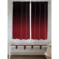 thumbnail image 6 of Bedroom Curtains 63 Inches length, Black Red Ombre Window Treatment Curtain Drapes, Modern Abstract Art Gradient Rod Pocket Curtain Panels for Living Room Kitchen, 42"x63", 2 Panels, 6 of 7