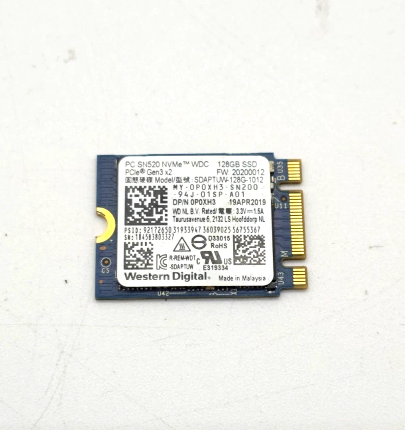 Western Digital PC SN7100S NVMe SSD 1024GB 2242 Gen 4x4 SDFPMSL