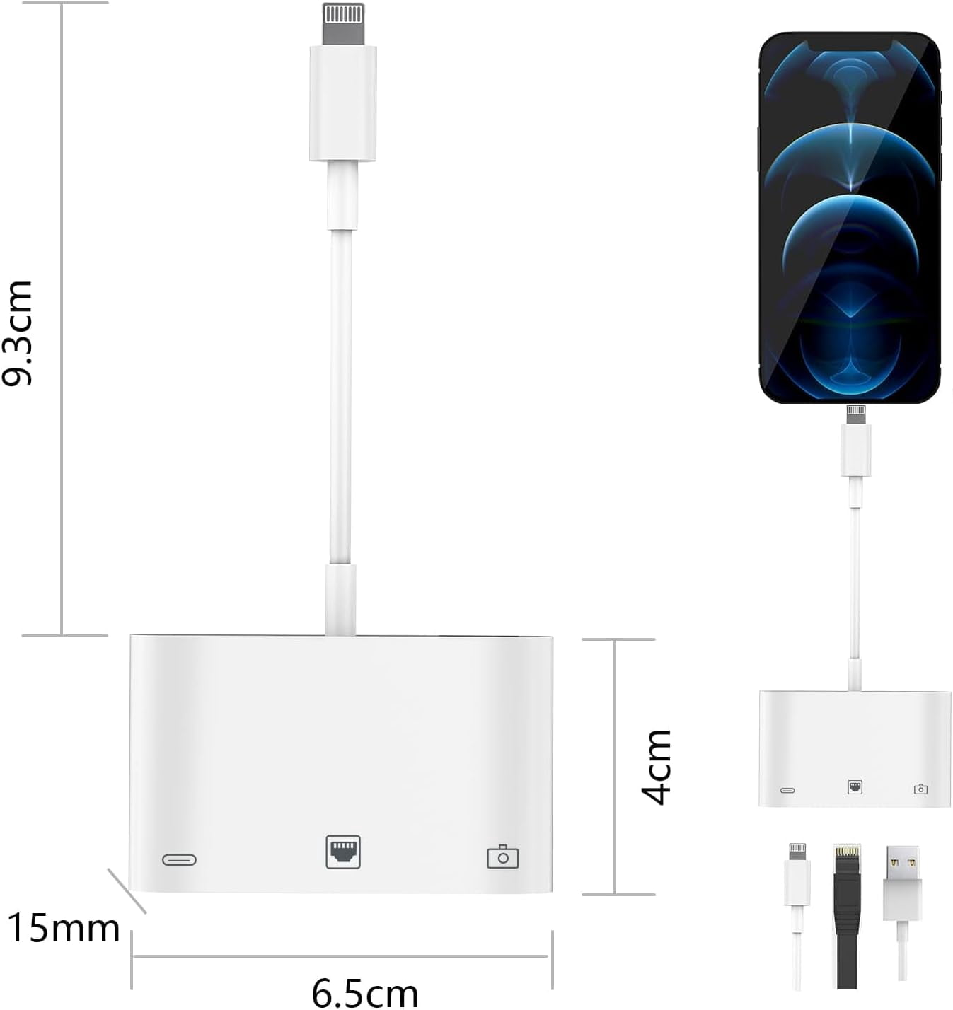Diyeeni USB 3.1 Type C naar RJ45 netwerkadapter, 100 Mbit/s Ethernet