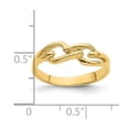 thumbnail image 4 of Solid 14k Yellow Gold Freeform Knot Ring Band Size 9, 4 of 6