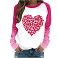 thumbnail image 2 of Jienlioq Chandail en Molleton de la Saint-Valentin pour Femmes Imprimé Décontracté Manches Longues Col Rond Rose G, 2 of 4