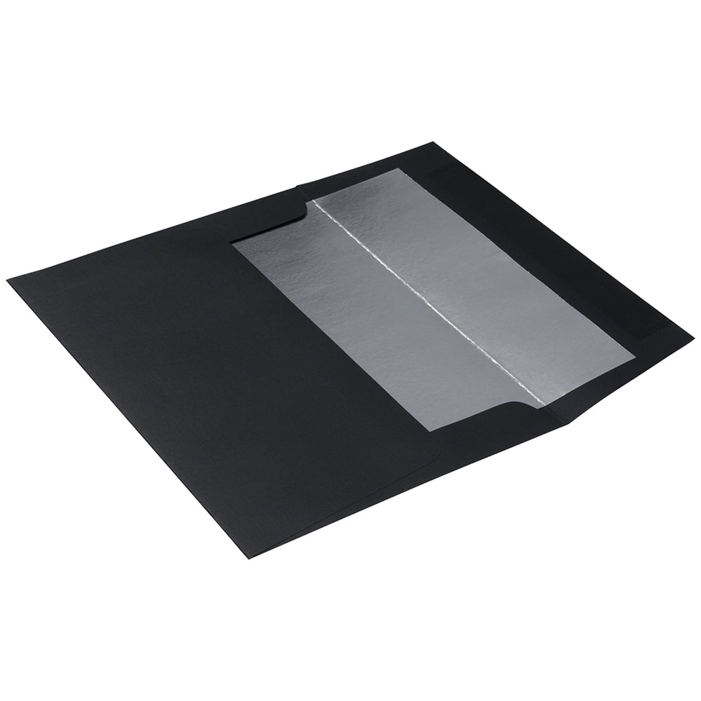 JAM Paper A7 Foil Envelopes, 5.3x7.3, 50/Pack, Black with Silver Foil