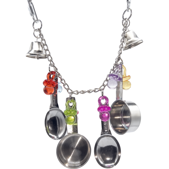 1014 Super Rattle Ringer M&M Bird Toys Noisy Stainless Steel Metal Bells