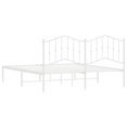 thumbnail image 5 of vidaXL Metal Bed Frame with Headboard White 183x213 cm, 5 of 5