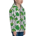 thumbnail image 5 of Pofeuu Broccoli 2 Print Teenage Zipper Hoodie Sweatshirts Hooded Casual Jackets With Pocket For Boys Girls-Small, 5 of 6