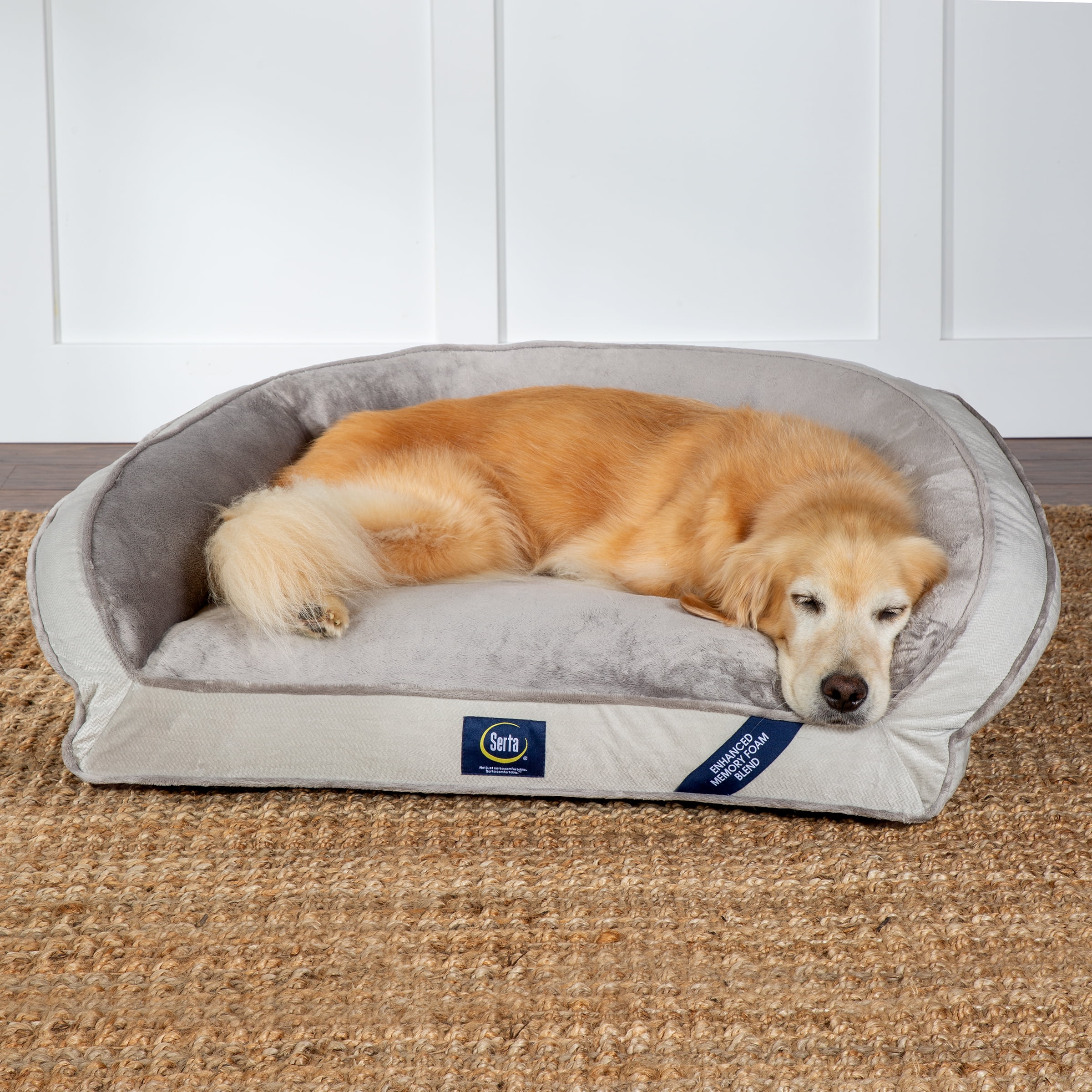 Serta, Large, Quilted Gel Memory Foam Ortho Couch Pet Bed dxg
