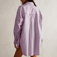 thumbnail image 5 of BSDJILFG Womens Striped Shirt Business Casual Long Sleeve Shirt Button Down Lightweight Tops & Blouses, 5 of 8