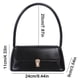thumbnail image 3 of Bolso de hombro para mujer Bolso de mano retro informal Bolso de axila sólido de cuero PU (Negro) Sywqhk Para Estrenar, 3 of 3