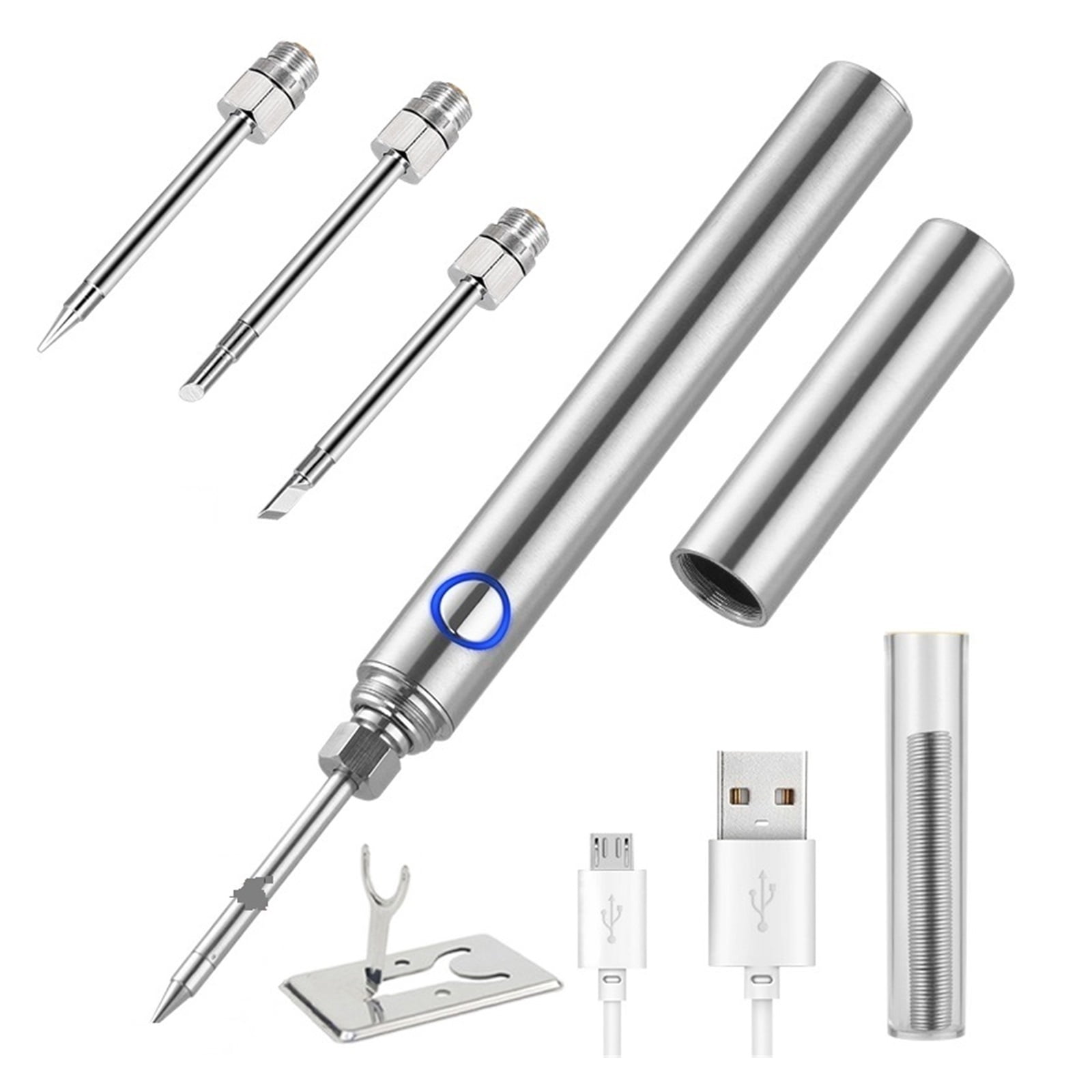 15W Wireless Soldering Iron,USB Rechargeable Mini Handheld Soldering Iron Kit,Microelectronics Repair Welding Tools With Cover ,Accurate Temperature Control