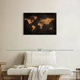 thumbnail image 2 of Elephant Stock Aged World Map Xxxiv Wall Art - Horizontal Canvas Wall Art - Living Room Wall Decor - Map Canvas - Black And Brown Decor - 30" x 20", 2 of 4