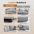 thumbnail image 4 of Poshby 71.25''W Loveseat 2 Seater Couch Sofa with Chenille Material, Modern for Living Room, Gray, 4 of 14