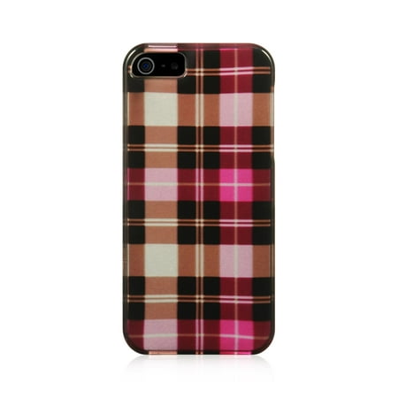 Insten Plaid Hard Snap On Back Protective Case Cover For Apple iPhone 5 / 5S / SE - Hot