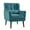 Teal, variant on HSUNNS Accent Chair, Modern Chenille Upholstered Arm Chairs with Lumbar Support Pillow and Thick Padded Cushion, Rubberwood Legs, Comfy Soft Padded Lounge Chair for Small Space, Grey